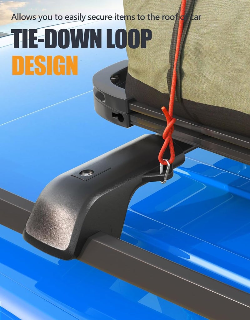 KINGGERI 300Lbs Lockable Roof Rack Cross Bars Compatible with Toyota Sienna 2011-2020 (with Raised Side Rails)，Anti-Theft Aluminum Roof Rails Crossbars Rooftop Cargo Basket Carrier canoe Luggage Rails - Image 5